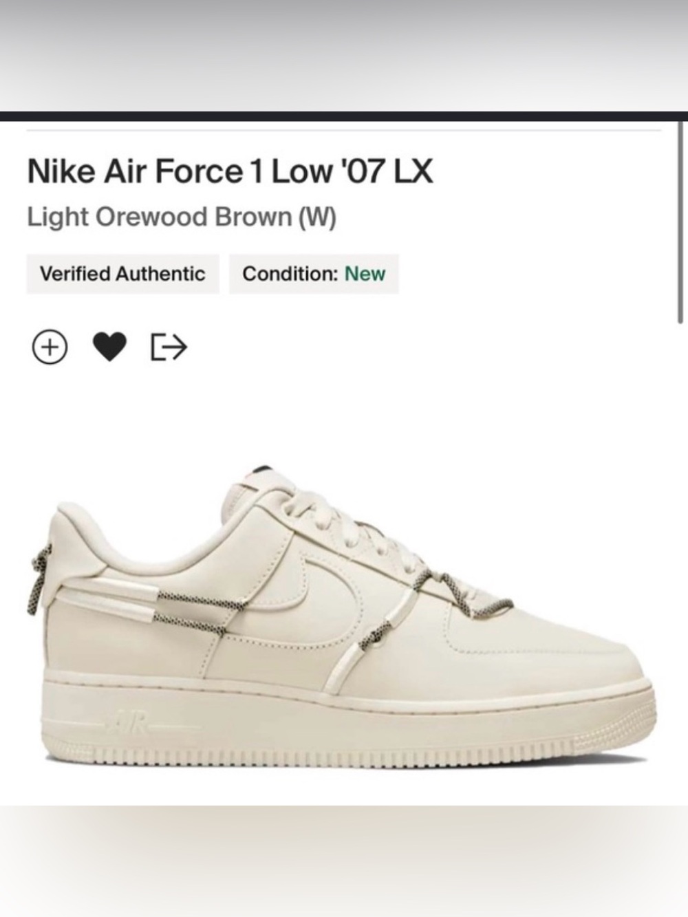 Nike Air Force 1 Low '07 LX Light Orewood Brown (W)